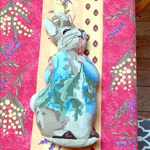 COPY - Exquisite Beatrix Potter needlepoint pillow